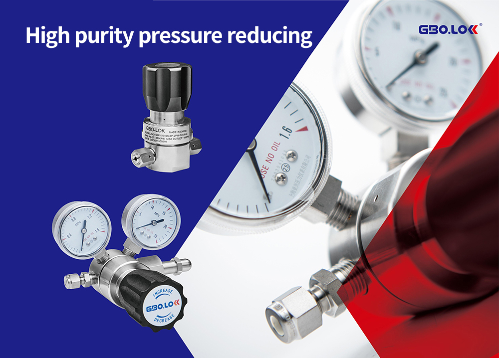 High purity pressure reducing valve
